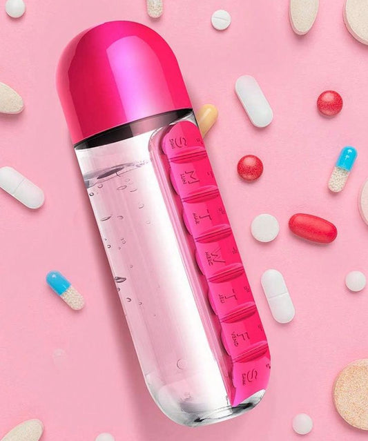 ChilenaLifet™ — Botella pastillero  3 en 1 de 600 ML