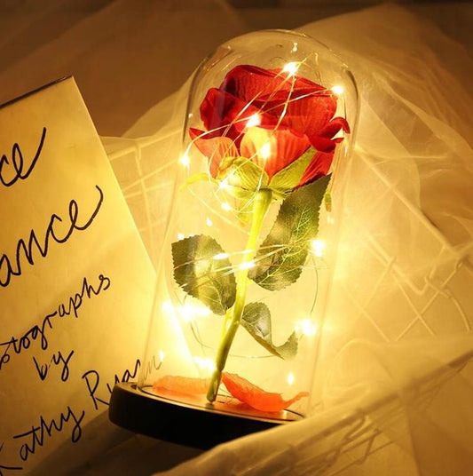 EterLux Rose Red™ — Roza roja eterna en cúpula e cristal